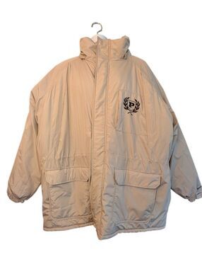 Phat Farm classics quilted jacket Parka embroidered "P" crest logo size 4X flaw